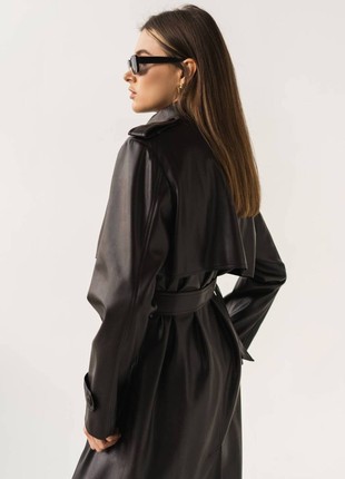 BLACK CHOCOLATE TRENCH COAT2 photo