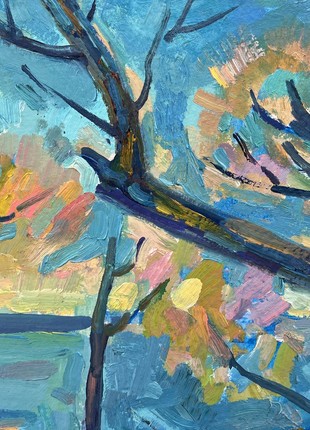 Abstract oil painting summer coast Peter Tovpev nDobr7773 photo