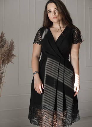 Black dress with lace