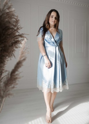 Blue dress with lace1 photo