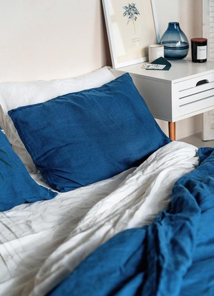 Linen pillowcases BLUE SKY 50X70 (20"x28") 2pcs