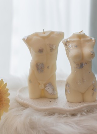 Soy candles Adam and Eva 15 cm2 photo