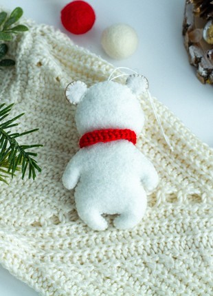 Christmas white polar bear ornament5 photo