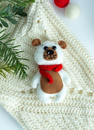 Christmas white polar bear ornament3 photo