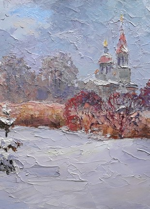 Oil painting Snowy winter Serdyuk Boris Petrovich nSerb314
