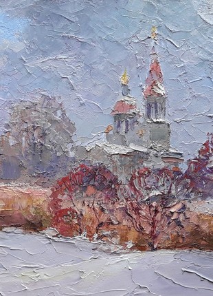 Oil painting Snowy winter Serdyuk Boris Petrovich nSerb3142 photo