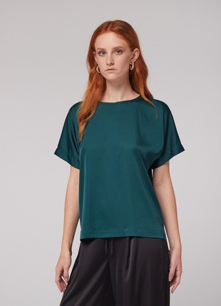 Emerald silk T-shirt