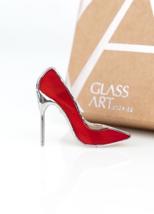 Red shoe stained glass pin5 photo