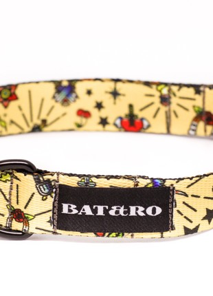 Dog collar nylon BAT&RO "Tattoo" L (50-60cm)4 photo