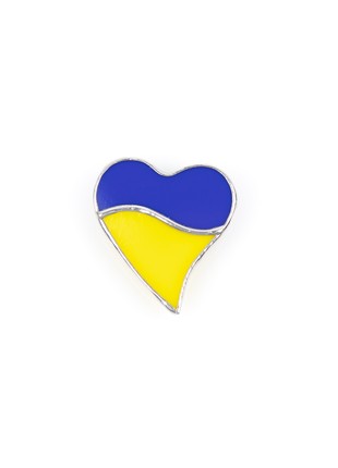 Ukrainian heart stained glass jewelry