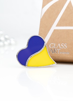 Ukrainian heart stained glass jewelry4 photo