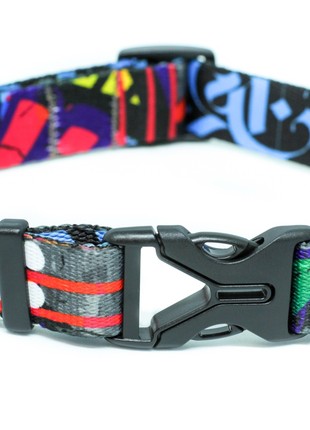 Dog collar nylon BAT&RO "Art" L (50-60cm)2 photo