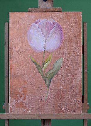 Oil painting and potalya flowers "Tulip" unframed