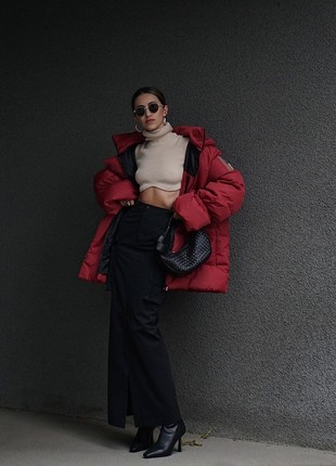 Puffer coat “Winterfall” red4 photo