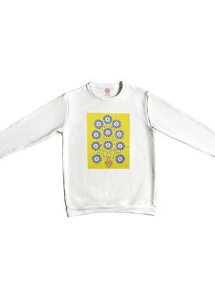 Sweatshirt “I give blue cornflowers to Ukraine”3 photo