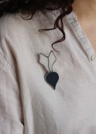 Stained glass brooch Vitamin, Radish3 photo