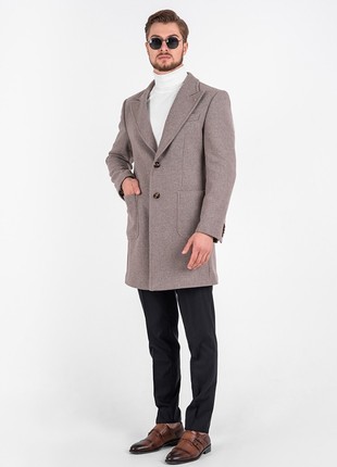 Gray wool coat1 photo