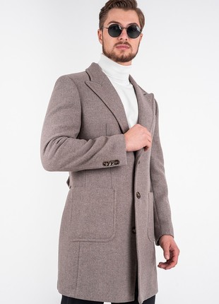 Gray wool coat2 photo