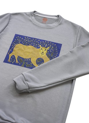 Sweatshirt “The young lion broke the oak tree and rejoices”3 photo