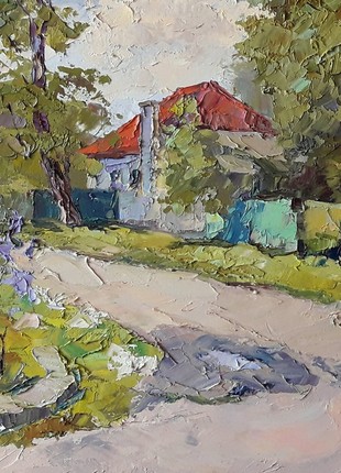 Oil painting House with a red roof Serdyuk Boris Petrovich nSerb3162 photo