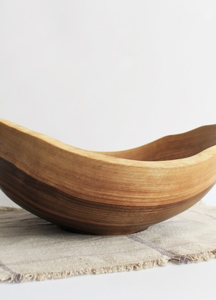 Large fruit bowl, handmade serving wooden bowl6 photo