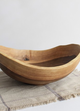 Large fruit bowl, handmade serving wooden bowl8 photo