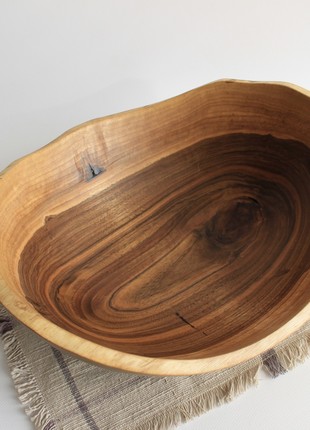 Large fruit bowl, handmade serving wooden bowl10 photo
