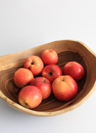 Large fruit bowl, handmade serving wooden bowl5 photo