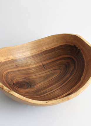 Large fruit bowl, handmade serving wooden bowl4 photo