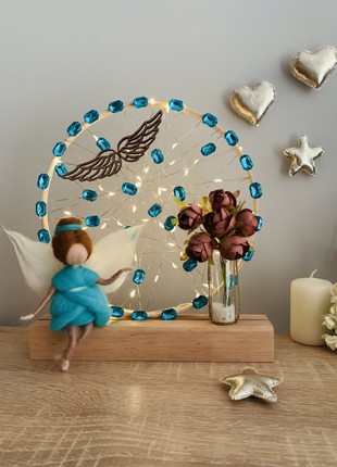Night lantern with flowers, room lighting, home decor