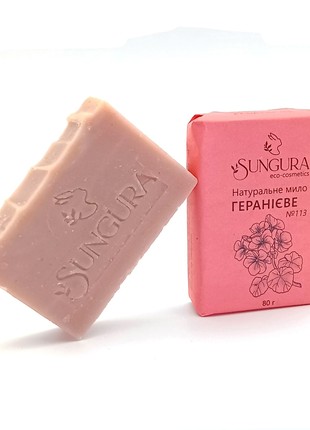 Natural GERANIUM soap handmade 80g2 photo