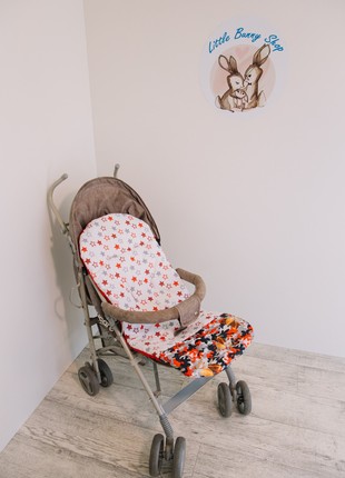 Universal liner for a convertible baby stroller 2 in 1 with a footrest5 photo
