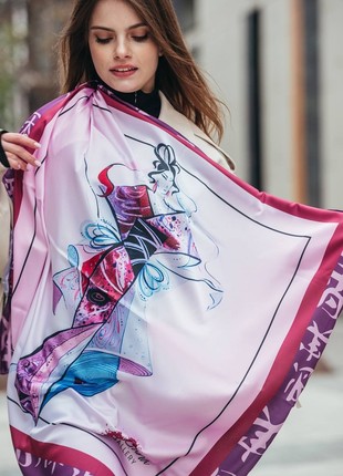 Designer scarf " diva of pink dreams ,, from the designer art sana2 photo