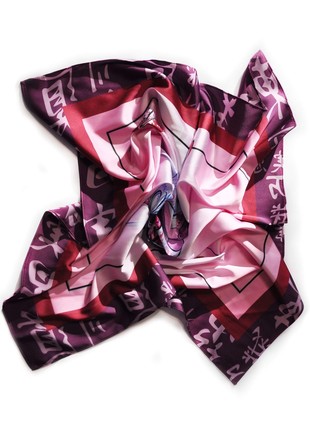 Designer scarf " diva of pink dreams ,, from the designer art sana5 photo