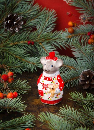 Ceramic Christmas decoration Mouse