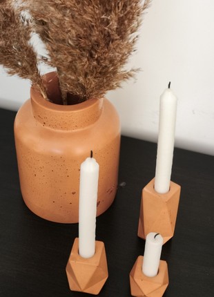 Concrete vase for flowers3 photo