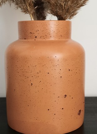 Concrete vase for flowers2 photo