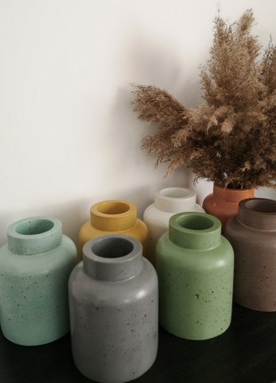 Concrete vase for flowers2 photo
