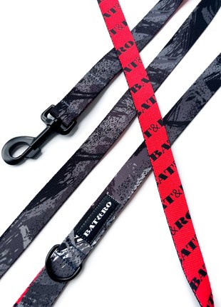 Nylon dog leash BAT&RO "Stone" 180cm (6ft)