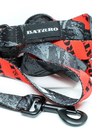 Nylon dog leash BAT&RO "Stone" 250cm (8ft)2 photo