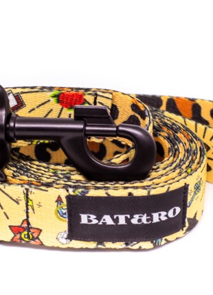 Nylon dog leash BAT&RO "Tattoo" 10ft (300cm)4 photo