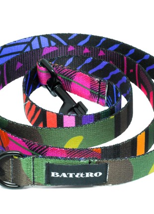 Nylon dog leash BAT&RO "Jungle" 150cm (5ft)3 photo
