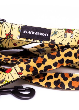Nylon dog leash BAT&RO "Tattoo" 5ft (150cm)2 photo