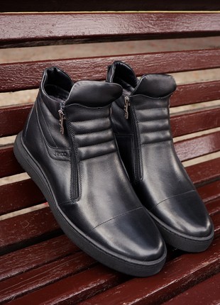 Warm men's boots Ikos 505 on a thick sole, on two locks2 photo