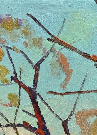 Abstract oil painting autumn coast Peter Tovpev nDobr7782 photo