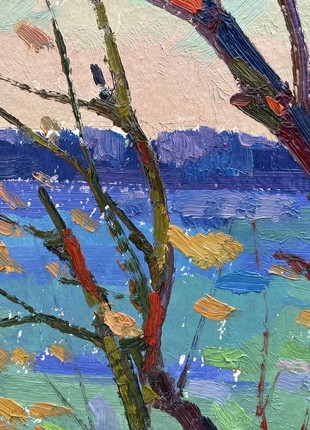Abstract oil painting autumn coast Peter Tovpev nDobr7786 photo