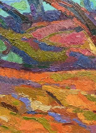 Abstract oil painting autumn coast Peter Tovpev nDobr7787 photo