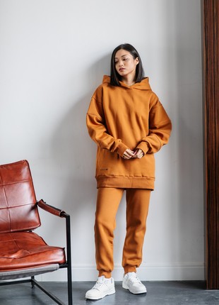 Suit long hoodie and joggers Toffee color