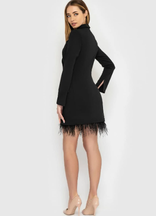 Dress-jacket of a fitted silhouette with feathers4 photo