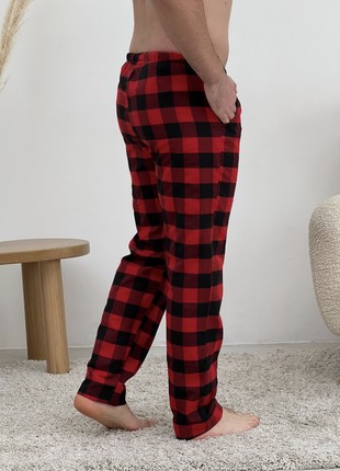 Men's pajama set COZY (pants + t-shirt) red/black F700P+f028 photo